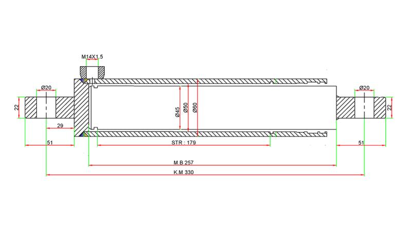 HIDRAVLIČNI VOLANSKI CILINDER SAME OEM-255.6342.4