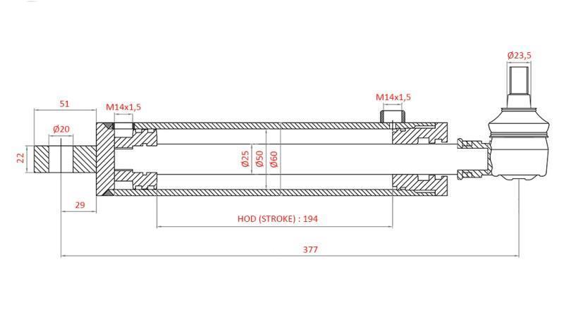 HIDRAVLIČNI VOLANSKI CILINDER SAME OEM-169.6352.4/10